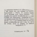 Couverture du livre Estimation du livre « le Géranium ovipare »