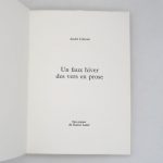 Couverture du livre Estimation du livre « un faux hiver des vers en prose »