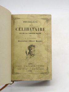 Estimation Sciences Humaines - Couverture du livre Estimation du livre « physiologie du célibataire et de la vieille fille »