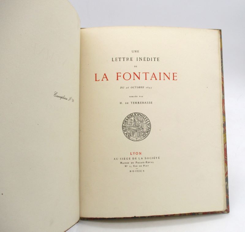 Couverture du livre Estimation du livre « une lettre inédite de La Fontaine du 26 octobre 1693 »