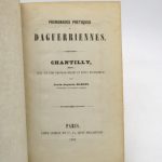 Couverture du livre Estimation du livre « promenades poétiques et daguérriennes : Chantilly (Oise) avec six vues photographiées et notes historiques »
