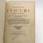 Couverture du livre Estimation du livre « de Vita et Moribus Epicuri Libri octo »