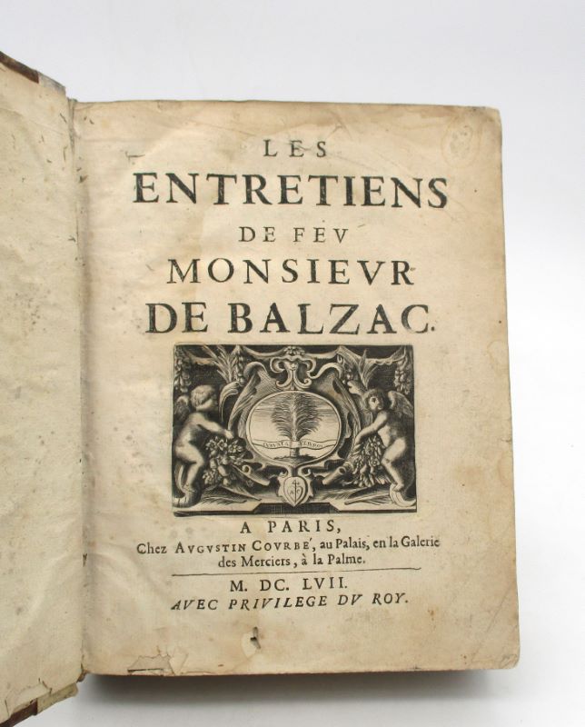 Couverture du livre Estimation du livre « les Entretiens de feu monsieur de Balzac »