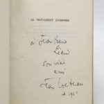 Couverture du livre Estimation du livre « le Testament d’Orphée : film »
