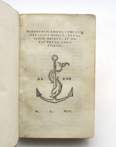 Estimation Livre ancien - Couverture du livre Estimation du livre « dialoghi di Amore, composti per Leone medico, di natione hebreo, et dipoi fatto christiano »