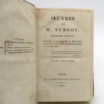Couverture du livre Estimation du livre « oeuvres de Mr. Turgot, ministre d’état, précédées et accompagnées de mémoires et de notes sur sa vie, son administration et ses ouvrages »