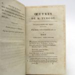 Couverture du livre Estimation du livre « oeuvres de Mr. Turgot, ministre d’état, précédées et accompagnées de mémoires et de notes sur sa vie, son administration et ses ouvrages »
