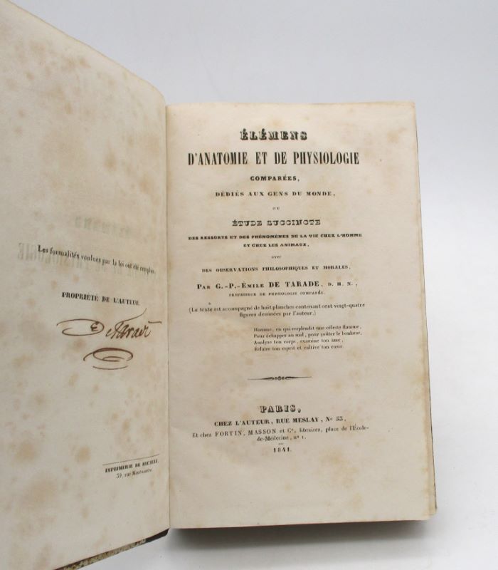 Couverture du livre Estimation du livre « Élémens d’anatomie et de physiologie comparée, dédiée aux gens du monde, ou Étude succincte des ressorts et des phénomènes de la vie chez l’homme et chez les animaux, avec des observations philosophiques et morales »