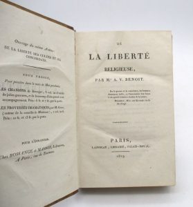 Estimation Sciences Humaines - Couverture du livre Estimation du livre « de la liberté religieuse »