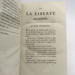 Couverture du livre Estimation du livre « de la liberté religieuse »