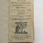 Couverture du livre Estimation du livre « novum Jesu-Christi Testamentum, Vulgatae Editionis [suivi de:] Liber psalmorum »