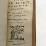 Couverture du livre Estimation du livre « novum Jesu-Christi Testamentum, Vulgatae Editionis [suivi de:] Liber psalmorum »