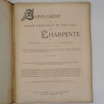 Couverture du livre Estimation du livre « supplément au Traité théorique et pratique de Charpente : album seul »