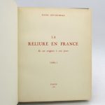 Couverture du livre Estimation du livre « la Reliure en France de ses origines à nos jours »