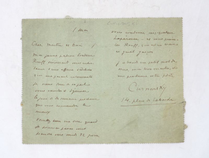 Couverture du livre Estimation du livre « lettre autographe signée adressée à Georges Feydeau »
