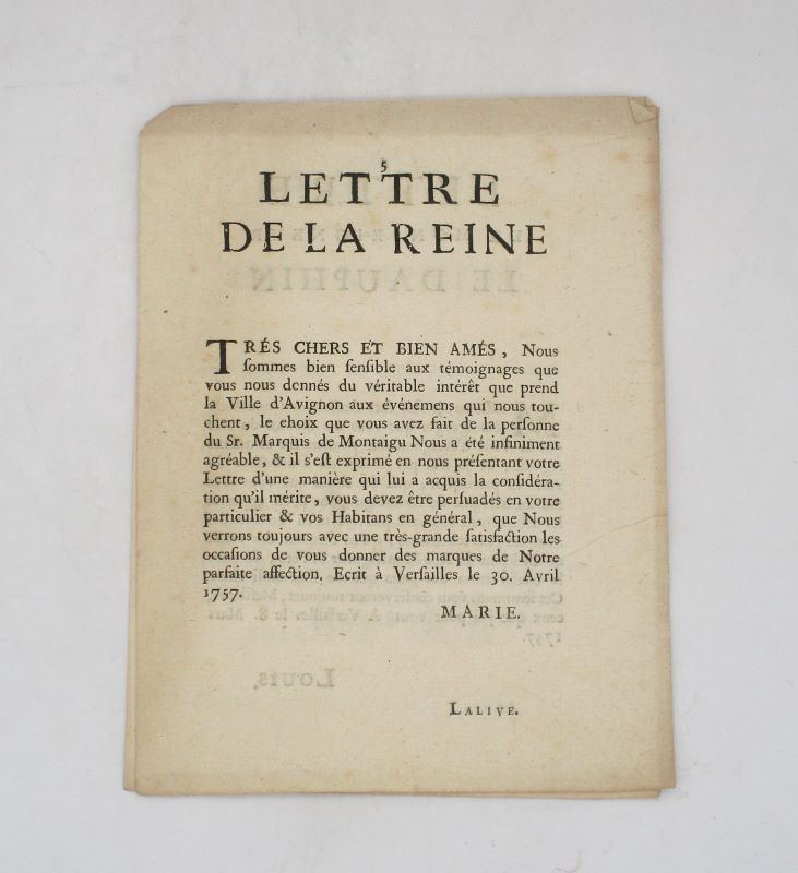 Couverture du livre Estimation du livre « [Recueil de lettres imprimées de la famille de Louis XV adressées à la ville d’Avignon] »