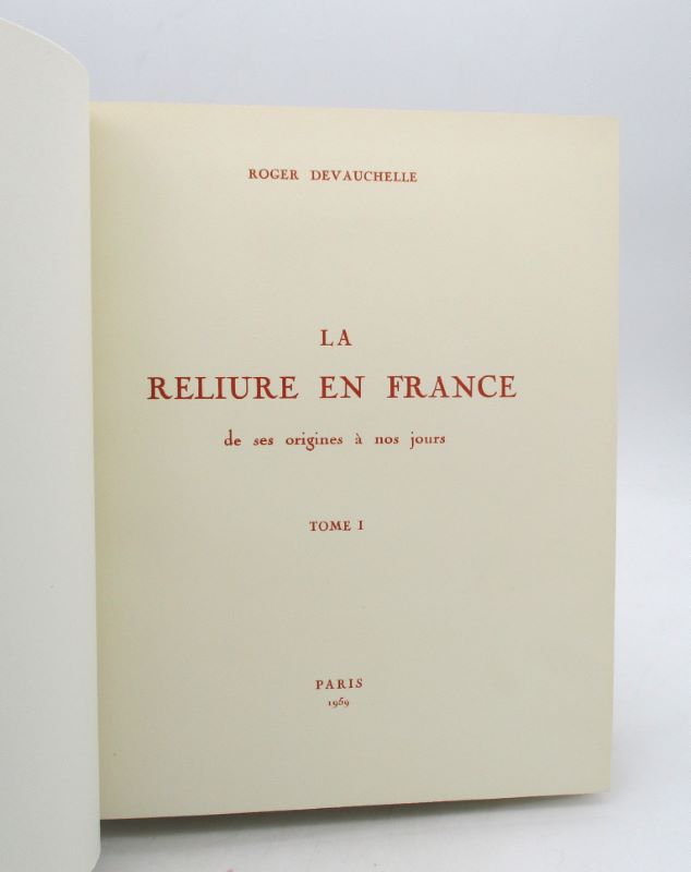 Couverture du livre Estimation du livre « la Reliure en France de ses origines à nos jours »