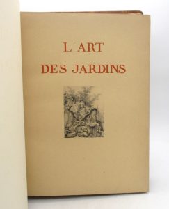 Estimation Arts de vivre – Gastronomie - Couverture du livre Estimation du livre « de l’art des jardins du XVe au XXe siècle »