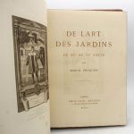 Couverture du livre Estimation du livre « de l’art des jardins du XVe au XXe siècle »