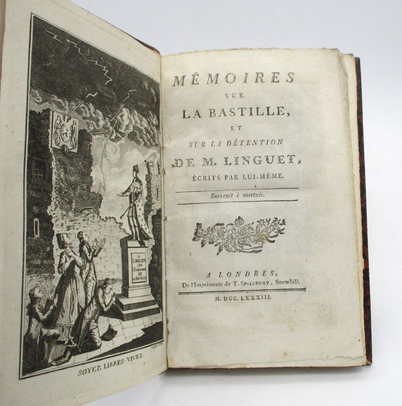 Couverture du livre Estimation du livre « mémoires sur la Bastille et sur la détention de M. Linguet, écrits par lui-même »