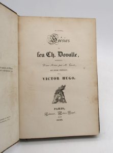 Estimation Edition originale - Couverture du livre Estimation du livre « le Sylphe, poésies de feu Ch. Dovalle, précédées d’une Notice par M. Louvet, et d’une préface par Victor Hugo »