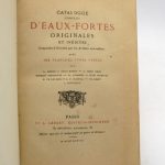 Couverture du livre Estimation du livre « catalogue complet d’eaux-fortes originales et inédites composées & gravées par les artistes eux-mêmes avec dix planches types divers »