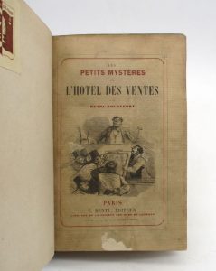 Estimation Arts de vivre – Gastronomie - Couverture du livre Estimation du livre « les Petits Mystères de l’Hôtel de ventes »