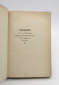 Estimation Histoire - Couverture du livre Estimation du livre « notes et Documents relatifs à Jean, roi de France, et à sa captivité en Angleterre »