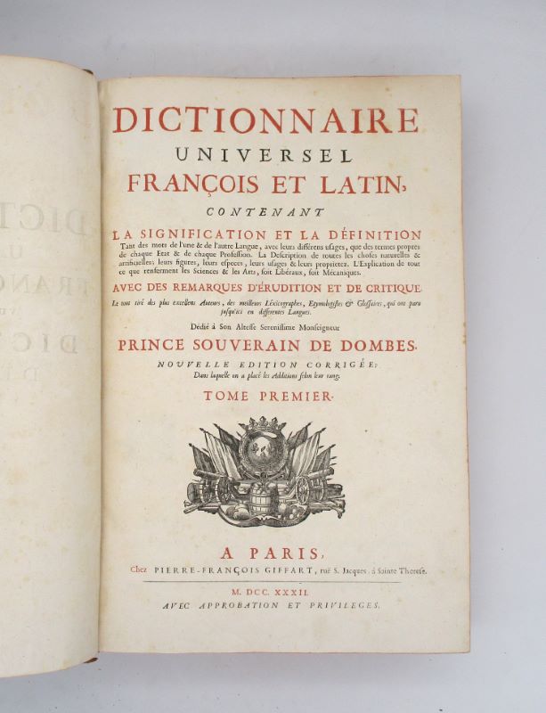 Couverture du livre Estimation du livre « dictionnaire universel françois et latin [suivi de :] Dictionarium universale latino-gallicum »