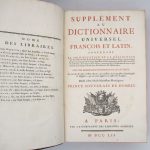 Couverture du livre Estimation du livre « dictionnaire universel françois et latin [suivi de :] Dictionarium universale latino-gallicum »