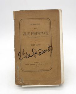 Estimation Histoire - Couverture du livre Estimation du livre « histoire d’une ville protestante »
