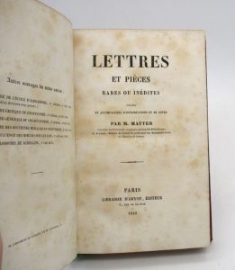 Estimation Histoire - Couverture du livre Estimation du livre « lettres et pièces rares ou inédites publiées et accompagnées d’introductions et de notes »