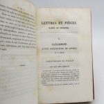 Couverture du livre Estimation du livre « lettres et pièces rares ou inédites publiées et accompagnées d’introductions et de notes »