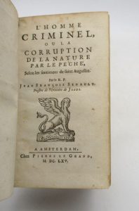 Estimation Sciences Humaines - Couverture du livre Estimation du livre « l’Homme criminel ou la Corruption de la nature par le péché selon les sentiments de saint Augustin »
