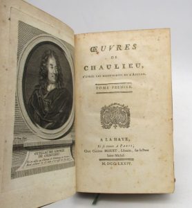 Estimation Edition originale - Couverture du livre Estimation du livre « oeuvres de Chaulieu »