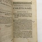 Couverture du livre Estimation du livre « conversations chrétiennes dans lesquelles on justifie la vérité de la religion et de la morale de Jésus Christ »