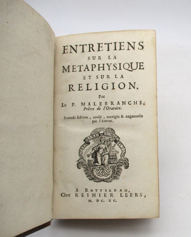 Couverture du livre Estimation du livre « entretiens sur la métaphysique et sur la religion »