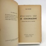 Couverture du livre Estimation du livre « discours sur le colonialisme »