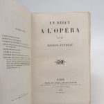Couverture du livre Estimation du livre « un début à l’opéra »