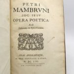 Couverture du livre Estimation du livre &laquo;&nbsp;petri Mambruni soc Iesu Opera Poetica. Accessit Dissertatio de Epico Carmine&nbsp;&raquo;