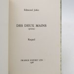Couverture du livre Estimation du livre « des deux mains (poème) »
