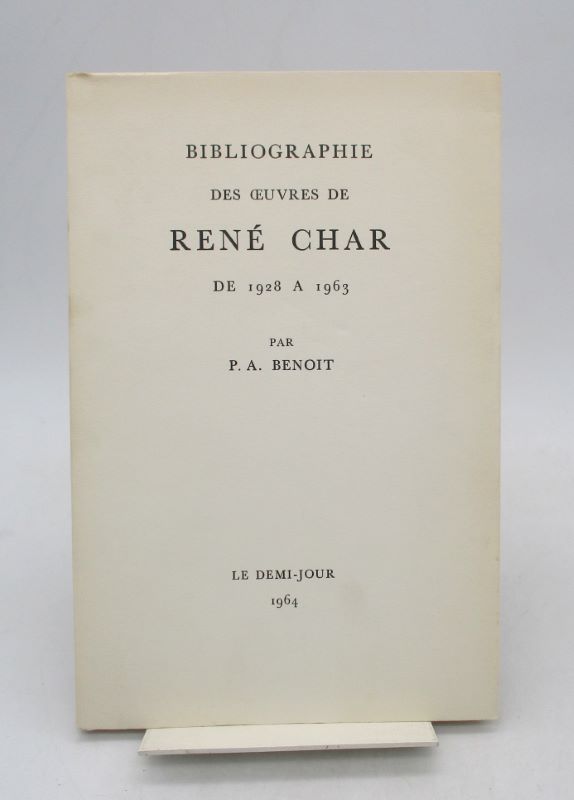 Couverture du livre Estimation du livre « bibliographie des oeuvres de René Char de 1928 à 1963 par P.A. Benoit »