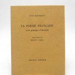 Couverture du livre Estimation du livre « la Poésie française et le Principe d’identité »