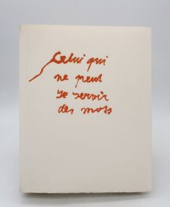 Estimation Livre illustré - Couverture du livre Estimation du livre « celui qui ne peut se servir des mots »