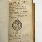 Couverture du livre Estimation du livre « ordonnances royaux,sur le faict de la Justice & d’authorité d’icelle, faites par les rois François, premier du nom, Henry II, François II, Charles IX, Henry III & Henry IIII à présent régnant »