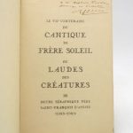 Couverture du livre Estimation du livre &laquo;&nbsp;le VIIe centenaire du Cantique de frère Soleil ou Laudes des créatures de notre séraphique père Saint-François d&rsquo;Assise (1225-1925)&nbsp;&raquo;