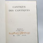 Couverture du livre Estimation du livre « cantique des cantiques »