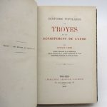 Couverture du livre Estimation du livre « histoire populaire de Troyes et du département de l’Aube »