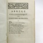 Couverture du livre Estimation du livre &laquo;&nbsp;abrégé chronologique de l&rsquo;Histoire de France en vers techniques, avec leur explication, à l&rsquo;usage des élèves de la pension de M. Bertaud, fauxbourg Saint Hornoré&nbsp;&raquo;