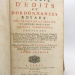 Couverture du livre Estimation du livre &laquo;&nbsp;recueil d&rsquo;édits et d&rsquo;ordonnances royaux, sur le fait de la justice, et les autres matières les plus importantes&nbsp;&raquo;